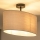 Duolla - Πλαφονιέρα οροφής OVAL 1xE27/15W/230V γκρι