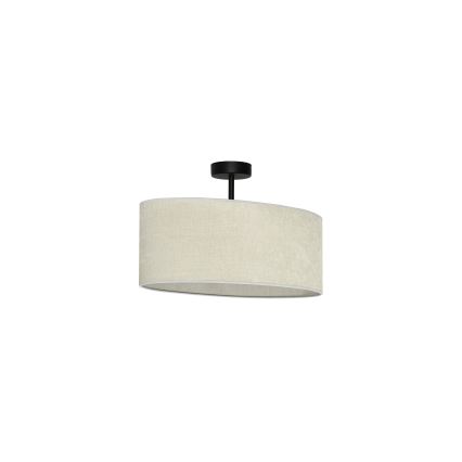 Duolla - Πλαφονιέρα οροφής OVAL 1xE27/15W/230V γκρι