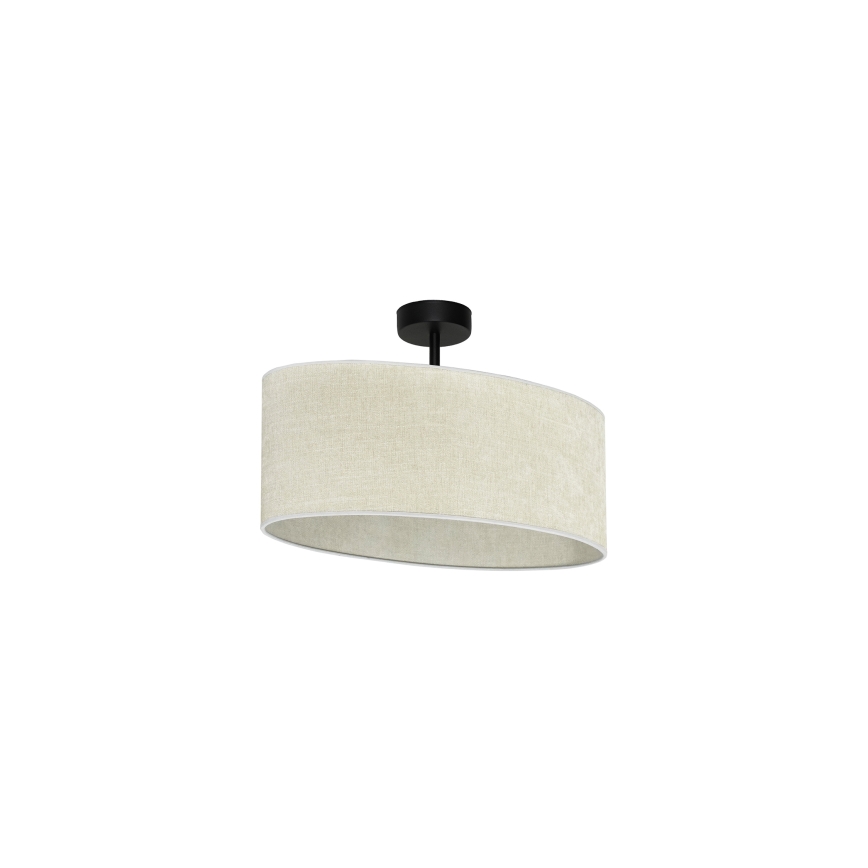 Duolla - Πλαφονιέρα οροφής OVAL 1xE27/15W/230V γκρι