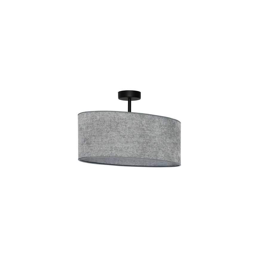 Duolla - Πλαφονιέρα οροφής OVAL 1xE27/15W/230V γκρι