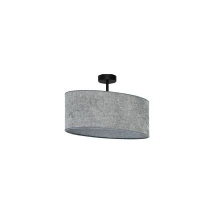 Duolla - Πλαφονιέρα οροφής OVAL 1xE27/15W/230V γκρι