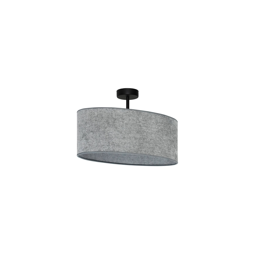Duolla - Πλαφονιέρα οροφής OVAL 1xE27/15W/230V γκρι
