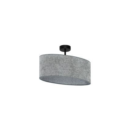 Duolla - Πλαφονιέρα οροφής OVAL 1xE27/15W/230V γκρι