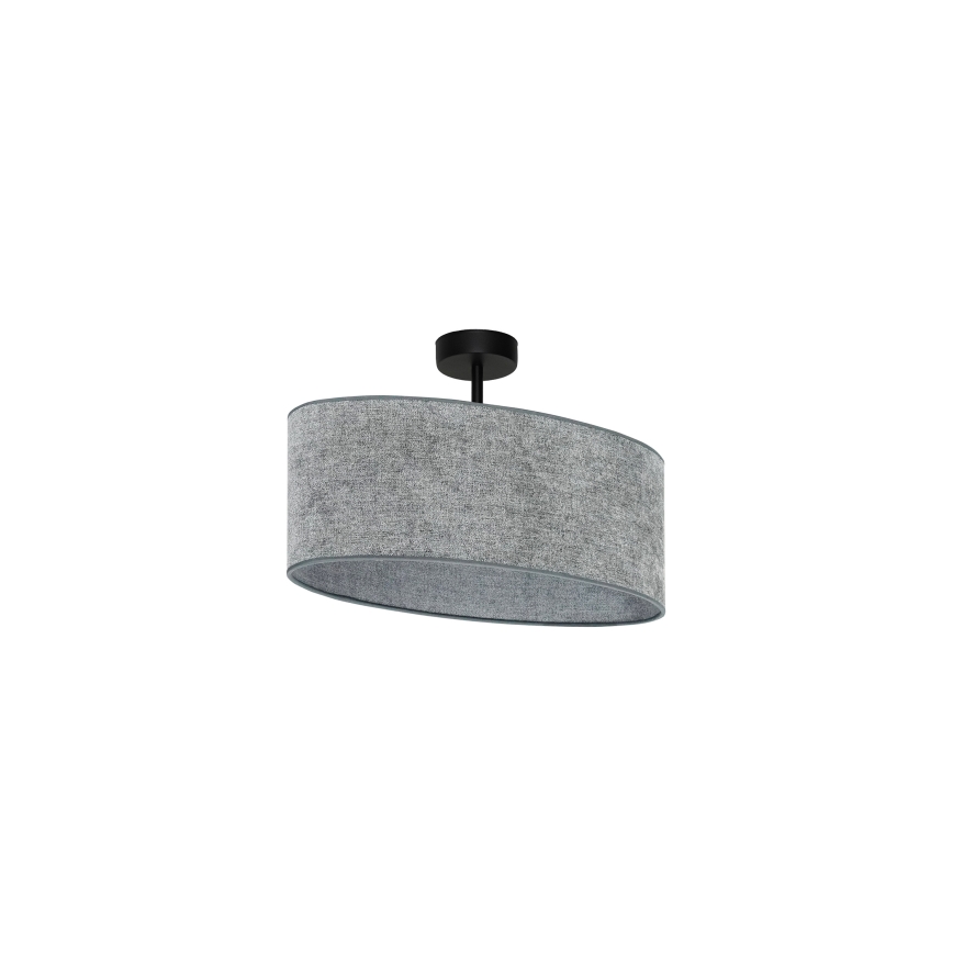 Duolla - Πλαφονιέρα οροφής OVAL 1xE27/15W/230V γκρι