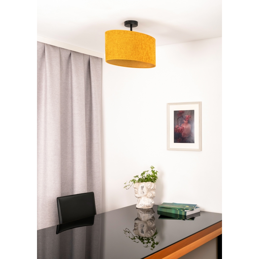 Duolla - Πλαφονιέρα οροφής OVAL 1xE27/15W/230V καφέ