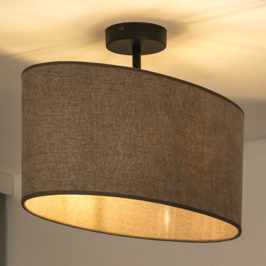 Duolla - Πλαφονιέρα οροφής OVAL 1xE27/15W/230V καφέ