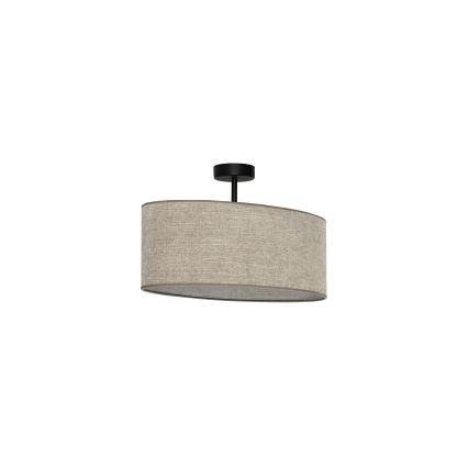 Duolla - Πλαφονιέρα οροφής OVAL 1xE27/15W/230V καφέ