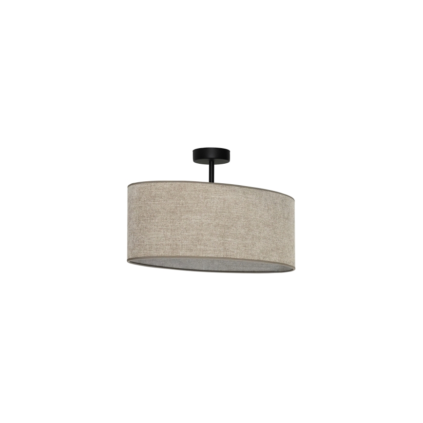 Duolla - Πλαφονιέρα οροφής OVAL 1xE27/15W/230V καφέ