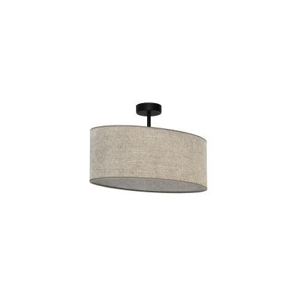 Duolla - Πλαφονιέρα οροφής OVAL 1xE27/15W/230V καφέ