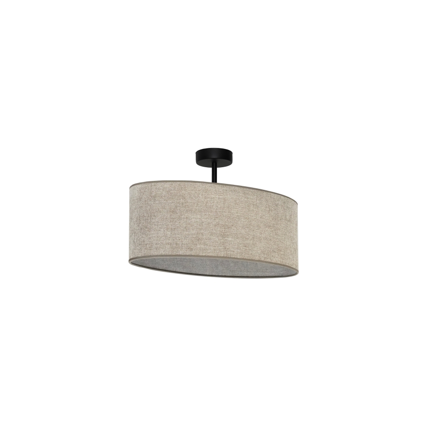 Duolla - Πλαφονιέρα οροφής OVAL 1xE27/15W/230V καφέ