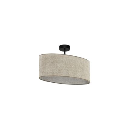 Duolla - Πλαφονιέρα οροφής OVAL 1xE27/15W/230V καφέ