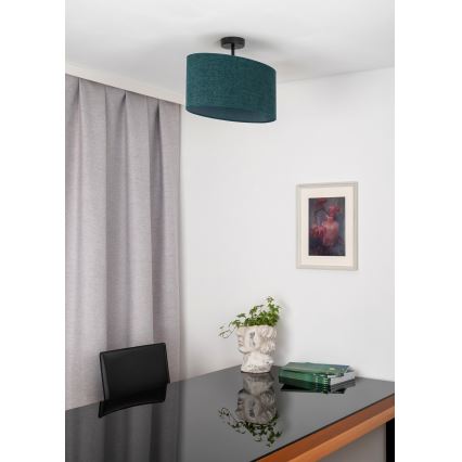 Duolla - Πλαφονιέρα οροφής OVAL 1xE27/15W/230V πράσινο