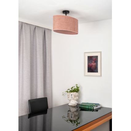 Duolla - Πλαφονιέρα οροφής OVAL 1xE27/15W/230V ροζ