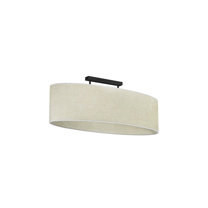 Duolla - Πλαφονιέρα οροφής OVAL 2xE27/15W/230V γκρι