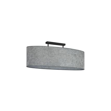 Duolla - Πλαφονιέρα οροφής OVAL 2xE27/15W/230V γκρι