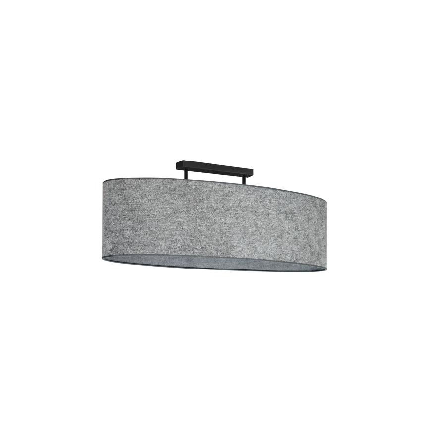 Duolla - Πλαφονιέρα οροφής OVAL 2xE27/15W/230V γκρι