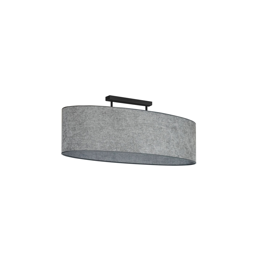 Duolla - Πλαφονιέρα οροφής OVAL 2xE27/15W/230V γκρι