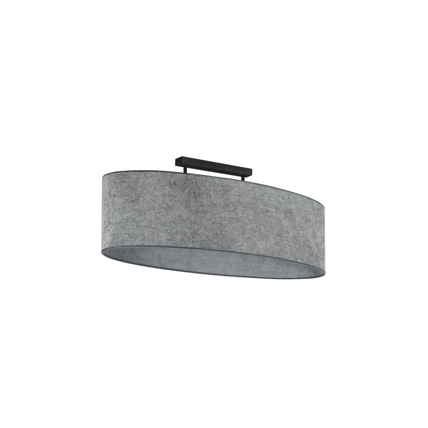 Duolla - Πλαφονιέρα οροφής OVAL 2xE27/15W/230V γκρι