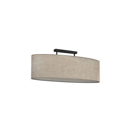 Duolla - Πλαφονιέρα οροφής OVAL 2xE27/15W/230V καφέ