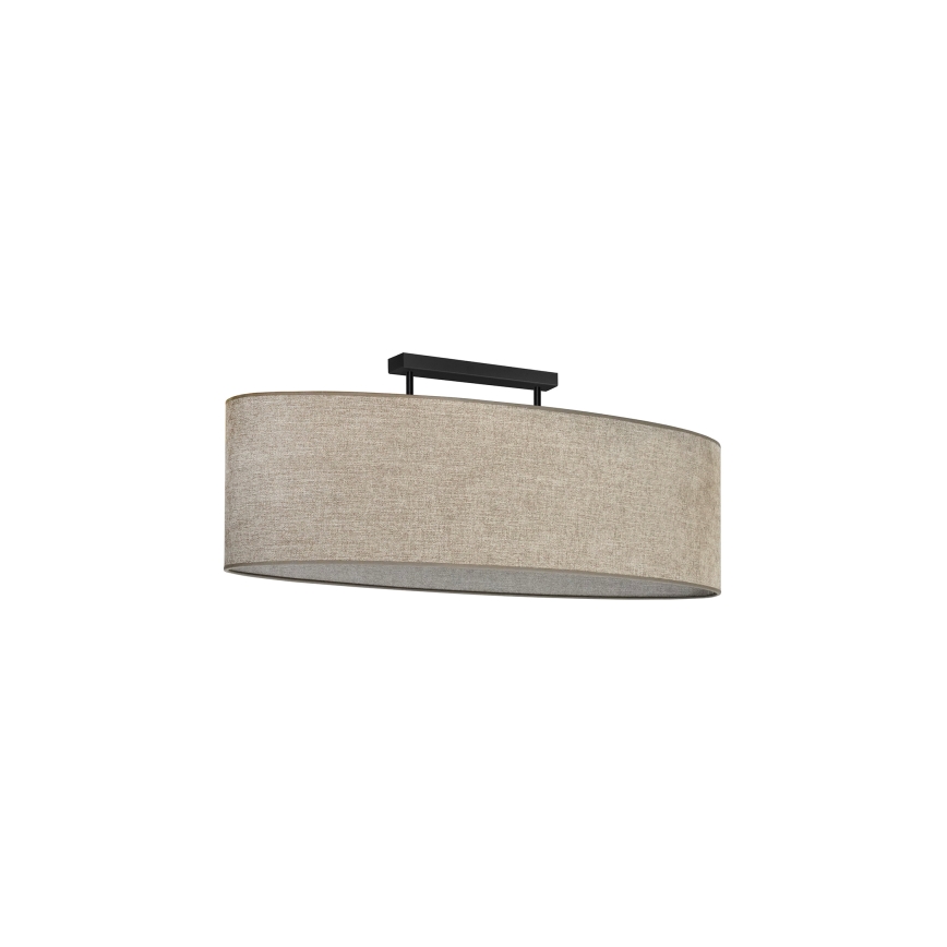 Duolla - Πλαφονιέρα οροφής OVAL 2xE27/15W/230V καφέ