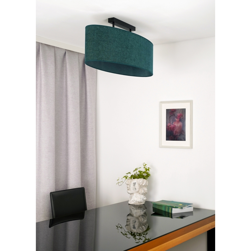 Duolla - Πλαφονιέρα οροφής OVAL 2xE27/15W/230V πράσινο