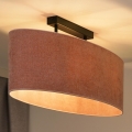 Duolla - Πλαφονιέρα οροφής OVAL 2xE27/15W/230V ροζ