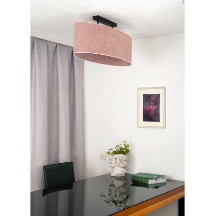 Duolla - Πλαφονιέρα οροφής OVAL 2xE27/15W/230V ροζ