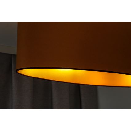 Duolla - Πλαφονιέρα οροφής OVAL VEGAN 2xE27/15W/230V καφέ