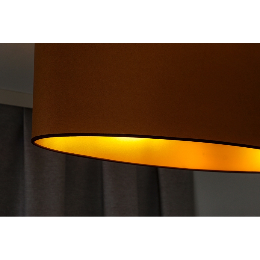 Duolla - Πλαφονιέρα οροφής OVAL VEGAN 2xE27/15W/230V καφέ