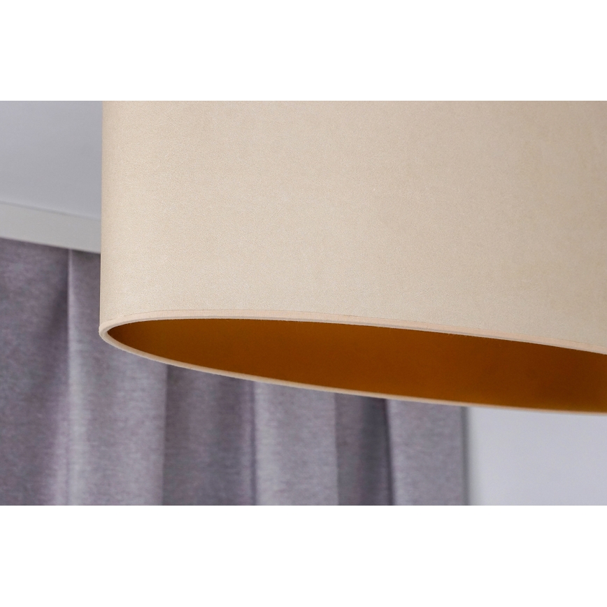 Duolla - Πλαφονιέρα οροφής OVAL VEGAN 2xE27/15W/230V κρεμ