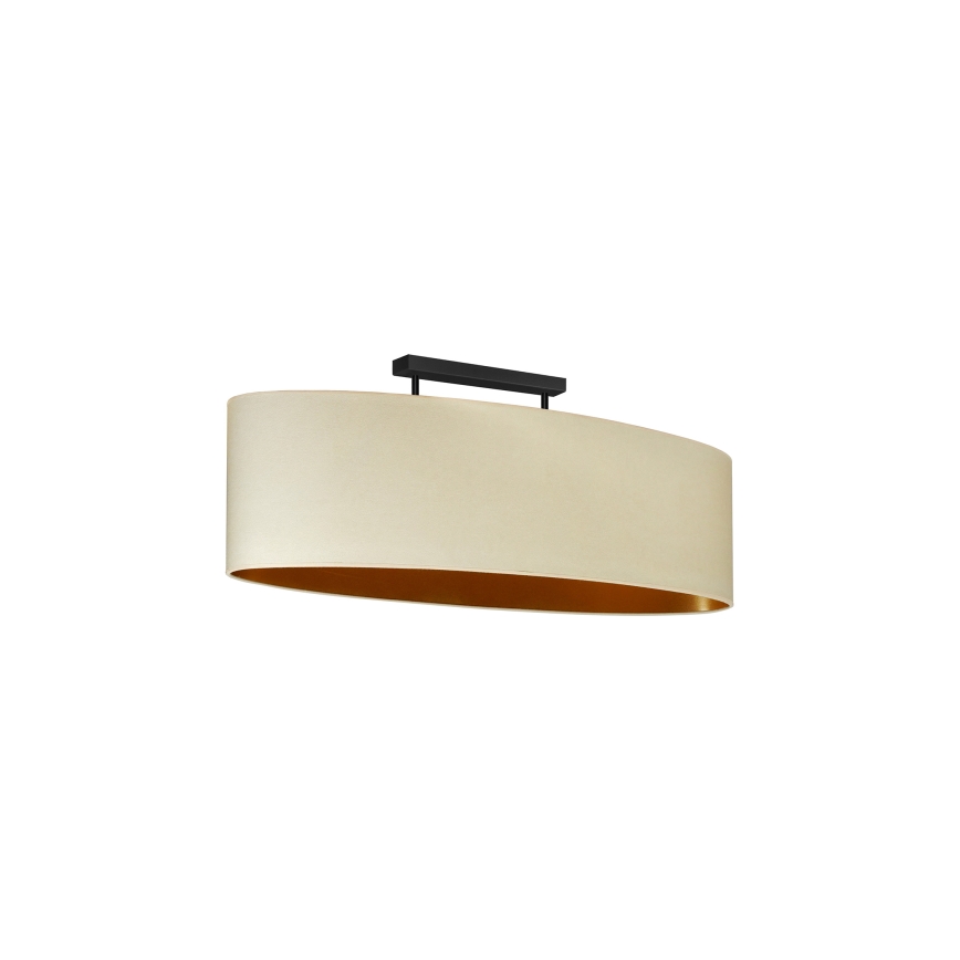 Duolla - Πλαφονιέρα οροφής OVAL VEGAN 2xE27/15W/230V κρεμ