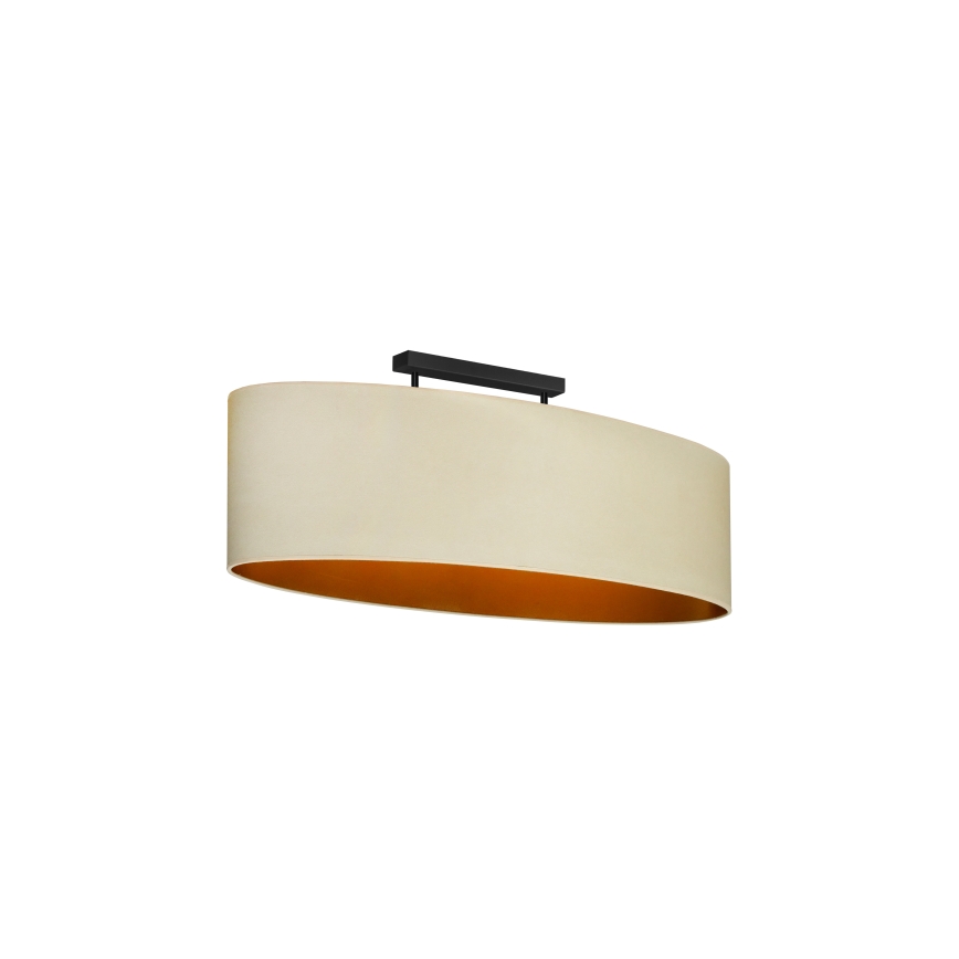 Duolla - Πλαφονιέρα οροφής OVAL VEGAN 2xE27/15W/230V κρεμ