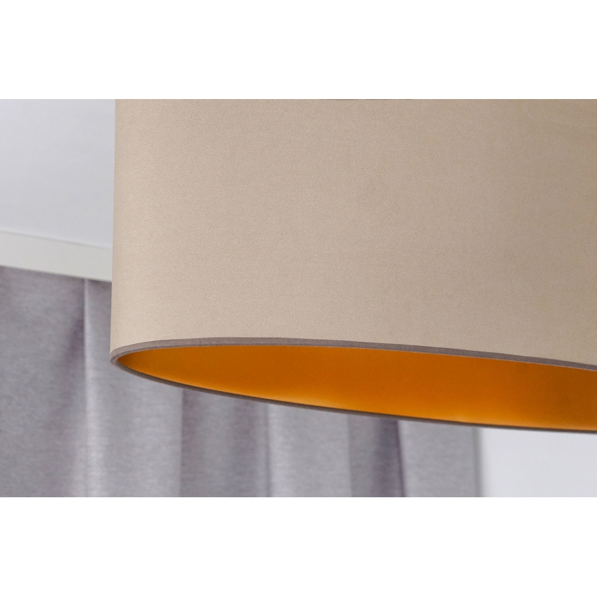 Duolla - Πλαφονιέρα οροφής OVAL VEGAN 2xE27/15W/230V μπεζ