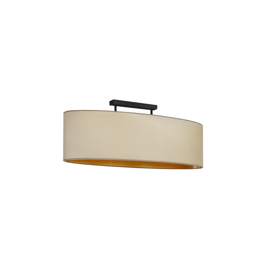 Duolla - Πλαφονιέρα οροφής OVAL VEGAN 2xE27/15W/230V μπεζ