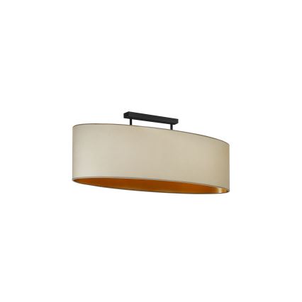 Duolla - Πλαφονιέρα οροφής OVAL VEGAN 2xE27/15W/230V μπεζ