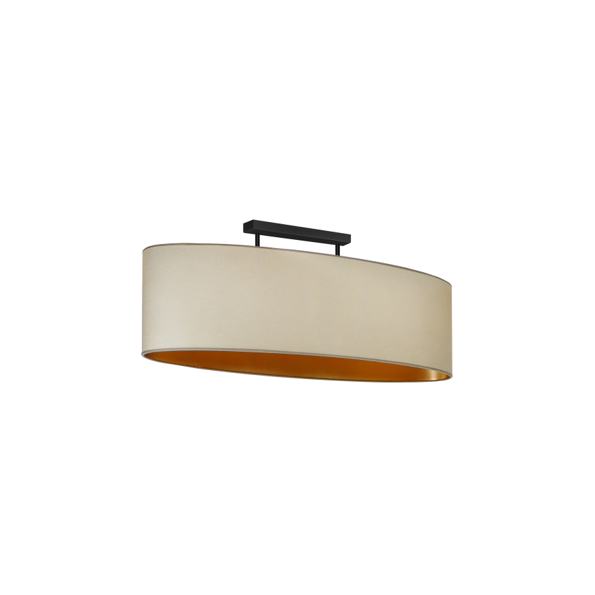 Duolla - Πλαφονιέρα οροφής OVAL VEGAN 2xE27/15W/230V μπεζ