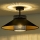 Duolla - Πλαφονιέρα οροφής RIO RATTAN 1xE27/15W/230V διάμετρος 45 cm μαύρο/χρυσό