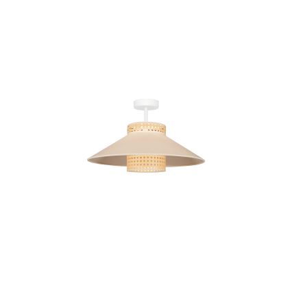 Duolla - Πλαφονιέρα οροφής RIO RATTAN 1xE27/15W/230V διάμετρος 45 cm μπεζ/rattan