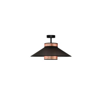 Duolla - Πλαφονιέρα οροφής RIO SHINY 1xE27/15W/230V διάμετρος 45 cm μαύρο/χαλκός