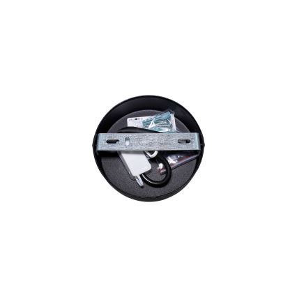 Duolla - Πλαφονιέρα οροφής RIO SHINY 1xE27/15W/230V διάμετρος 45 cm μαύρο/χαλκός
