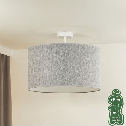 Duolla - Πλαφονιέρα οροφής ROLLER ECO RECYCLING 1xE27/15W/230V διάμετρος 45 cm γκρι