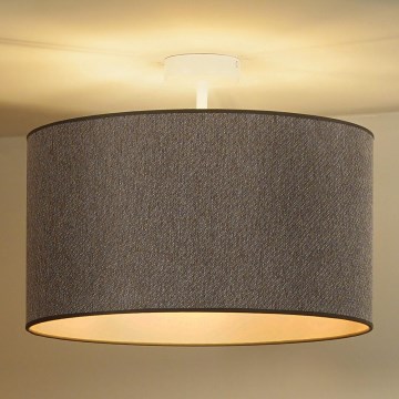 Duolla - Πλαφονιέρα οροφής ROLLER ECO RECYCLING 1xE27/15W/230V διάμετρος 45 cm καφέ
