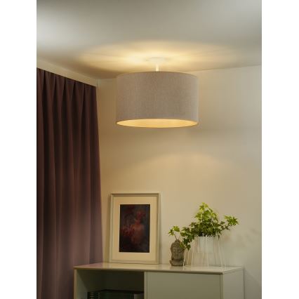 Duolla - Πλαφονιέρα οροφής ROLLER ECO RECYCLING 1xE27/15W/230V διάμετρος 45 cm κρεμ