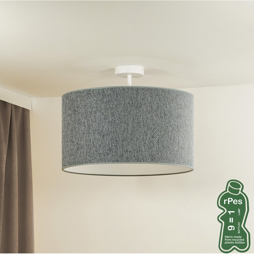 Duolla - Πλαφονιέρα οροφής ROLLER ECO RECYCLING 1xE27/15W/230V διάμετρος 45 cm πράσινο
