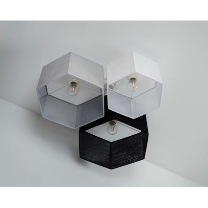 Duolla - Πλαφονιέρα οροφής ROLLER TRIO HEX 3xE27/15W/230V μαύρο/γκρι/λευκό