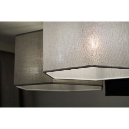 Duolla - Πλαφονιέρα οροφής ROLLER TRIO HEX 3xE27/15W/230V μαύρο/γκρι/λευκό