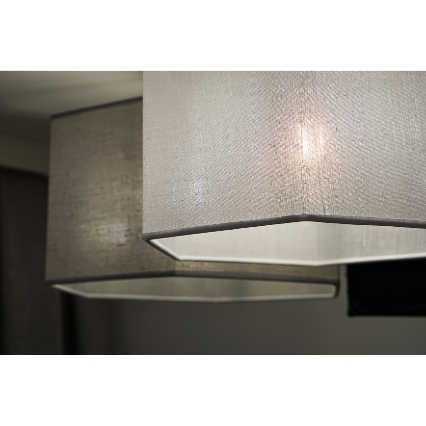 Duolla - Πλαφονιέρα οροφής ROLLER TRIO HEX 3xE27/15W/230V μαύρο/γκρι/λευκό