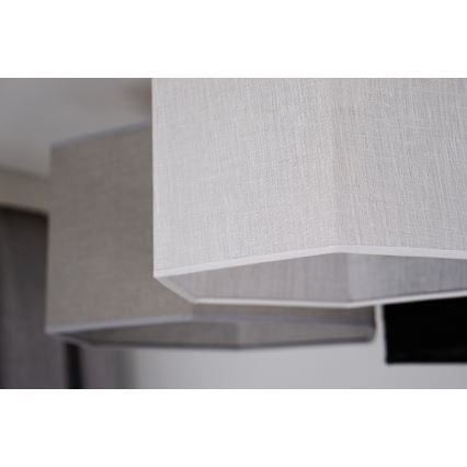 Duolla - Πλαφονιέρα οροφής ROLLER TRIO HEX 3xE27/15W/230V μαύρο/γκρι/λευκό