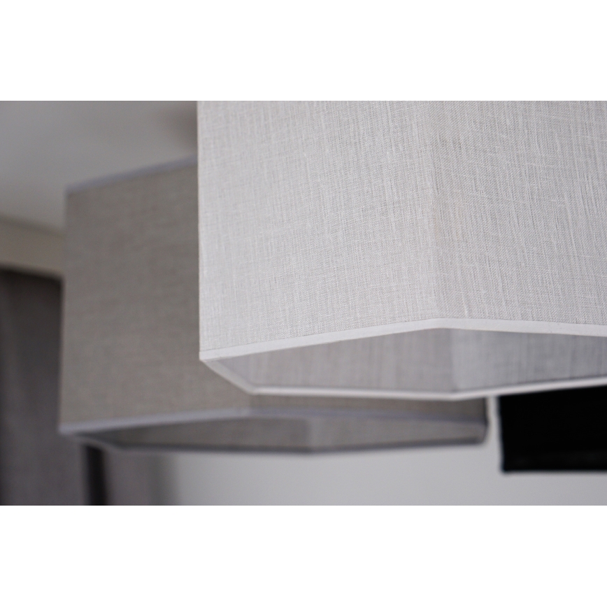 Duolla - Πλαφονιέρα οροφής ROLLER TRIO HEX 3xE27/15W/230V μαύρο/γκρι/λευκό