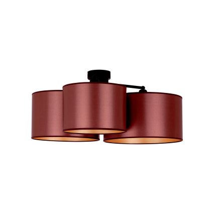 Duolla - Πλαφονιέρα οροφής ROLLER TRIO SHINY 3xE27/15W/230V χάλκινο/χρυσαφί